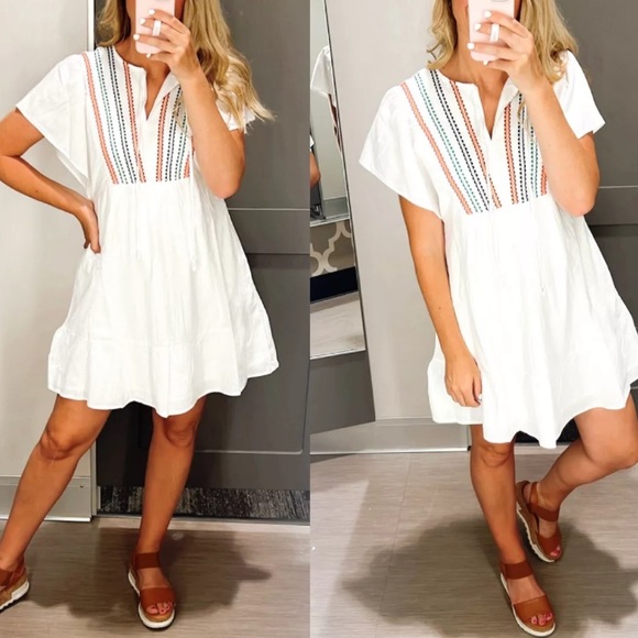 Knox Rose A-Line Kimono Flutter Sleeve Dress, Small - Picture 2 of 5